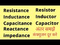 resistance inductance capacitance reactance kise kahte hai, resistor inductor capacitor explanation