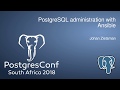 PostgreSQL administration with Ansible