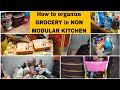 How to organize Grocery in NON MODULAR KITCHEN #space saving  idea#money saving #Rojalin's corner