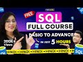SQL Full Course in Hindi | Beginner to Advanced | Learn SQL in Just 5 Hours