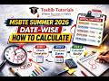 MSBT Diploma Summer 2026 Exam Dates कैसे देखें | TOSHIB TUTORIALS