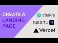 Build a Professional Landing Page with Next.js 13, Chakra UI and Vercel