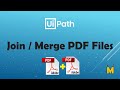 UiPath | Join PDF Files | Merge PDF Files | How to join pdf files | PDF Dateien zusammenführen