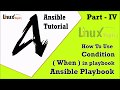How to Use Conditionals in Ansible Playbook | Ansible When |  Ansible Playbooks Conditionals