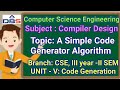 COMPILER DESIGN, Code Generation, A Simple Code  Generator Algorithm