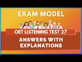 OET LISTENING TEST - 27 | LISTENING WITH MIHIRAA