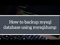 How to backup mysql database using mysqldump | Hindi |