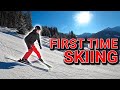 I Learnt to Ski in 4 hours - ft. crashing into a wall...