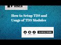 Tosca Training l Configure TDS In Tosca |Usage of TDS Modules | TDS Installation and Usage