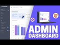 Build a Professional Admin Dashboard with HTML \u0026 Bootstrap 5 | Responsive Dashboard UI Tutorial