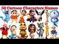 50 Cartoon Characters Names In English \u0026 Hindi With Fun Facts | Fun Learning For Children