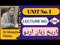Unit1 urdu lec no 1 tareekh e  zaban urdu