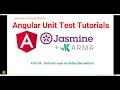 Part 39 - Angular Unit test case for Subscribe method  | Angular unit test case Tutorials in Jasmine