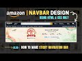 Amazon Website Navigation Bar Using HTML CSS | How to Make Sticky Navbar | Amazon Clone HTML CSS