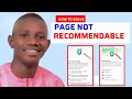 Facebook Page Not Recommendable Problem Solution [Causes \u0026 How To Fix It]