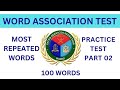word association practice test (WAT)|most repeated words| ISSB | SSB | Psychologist test