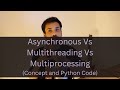 Asynchronous Vs Multithreading Vs Multiprocessing (Concept and Code)