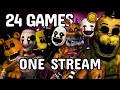 Completing the ULTIMATE 24 FNAF Game Marathon in ONE STREAM