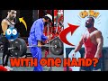 TOP one hand Lifting reaction🤯!Anatoly gym prank