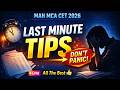 MAH MCA CET 2026 Last Minute Tips 🔥 Don’t Panic! Score High in Final Days