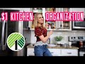 ORGANIZE A SMALL KITCHEN FROM DOLLAR TREE! (all the motivation you need!)
