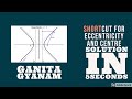 Conic Sections| Shortcut for finding eccentricity, centre and focii of hyperbola|Master cadre|NDA|JE