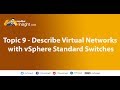 Topic 9 – Describe Virtual Networks with vSphere Standard Switches