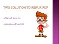 Repair a Damaged PDF File Using Best Solution \u0026 Save Recovered PDF
