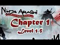 Ninja Arashi Chapter 1 Level 1, 2, 3, 4 \u0026 5 | Gamories