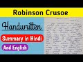 Robinson Crusoe by Daniel Defoe Robinson Crusoe Summary in Hindi  Robinson Crusoe Summary in English