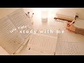 STUDY WITH ME at night | 1-Hour real-time, rain sounds 🌧️ study background noise [no music]