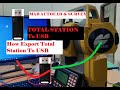 How to Export Total Station To USB How to export data from total station to USB #Topcon #mabautocad