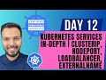 Day 12: Kubernetes Services IN-DEPTH | ClusterIP, NodePort, LoadBalancer, ExternalName | CKA 2025