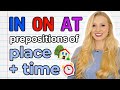 IN / ON / AT - Prepositions of PLACE AND TIME | English Grammar Lesson (+ Free PDF \u0026 Quiz)