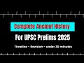 Complete Ancient History revision in 40 Minutes | Timeline Approach | UPSC Prelims 2025