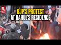 BJP Holds Protest outside Rahul Gandhi's Residence; Effigy Burnt After Baniyan Drama At AI Summit