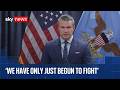 US Defence Secretary Pete Hegseth gives update on Iran war