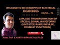LAPLACE TRANSFORMATION OF SPECIAL SIGNAL WAVEFORMS(UNIT SHIFTED STEP,RAMP,IMPULSE,DOUBLET #youtube
