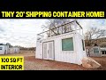 TINY 20ft SHIPPING CONTAINER HOME! (Full Airbnb Tiny House Tour)