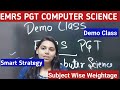 DEMO CLASS - EMRS PGT COMPUTER SCIENCE || Subject Wise WEIGHTAGE|| NS CLASSES