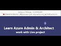 Learn Azure Architect \u0026 admin | Azure Live project | Azure Full Course |  Administration Joyatres |