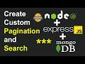 How to Create Custom Pagination and Search in Node JS, Express JS, and MongoDB in Hindi