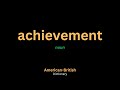 Achievement Meaning | Achievement Definition in English