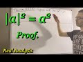 |a|^2 = a^2 (Proof) [ILIEKMATHPHYSICS]