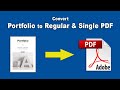 How to change pdf portfolio to regular and single pdf using Adobe Acrobat Pro DC