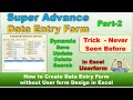 Advance Data Entry Form Part-2 | How to Save, Update, Search and Delete in Dynamic Userform