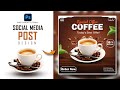 Photoshop Tutorial: Coffee Shop Ad Banner Design | Easy Poster Design for Beginners 2025