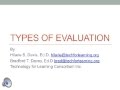 Types of Evaluation