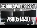 Triple ROG Swift PG279 7680x1440 Performance Review with SLI Strix 1080's