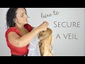 How to secure a bridal veil in soft relaxed wedding hairstyles